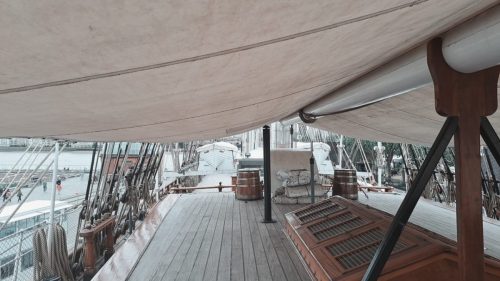 Näkymä ruorilta keulaan