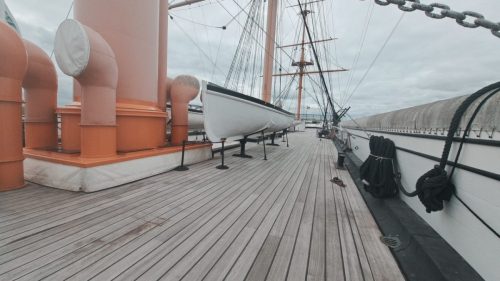  HMS Warrior -museolaivan yläkansi