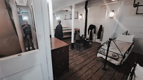 HMS Warriorin laivasairaala (Sick Bay / Ship's Hospital), joka sijaitsee aluksen keulaosassa.