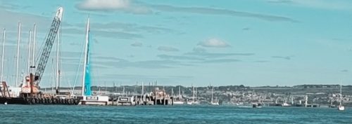 Panoraamakuvaa satamasta